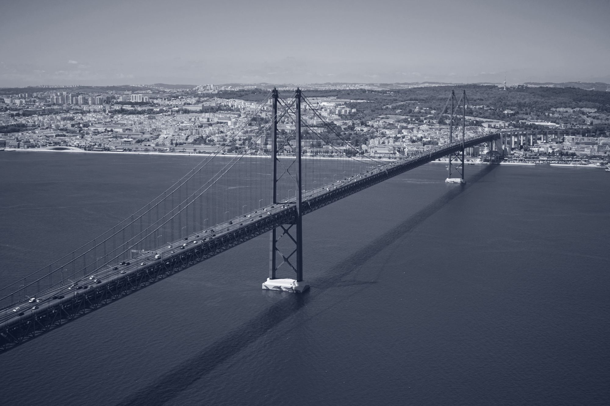 The 25 de Abril bridge over the Tagus in Lisbon