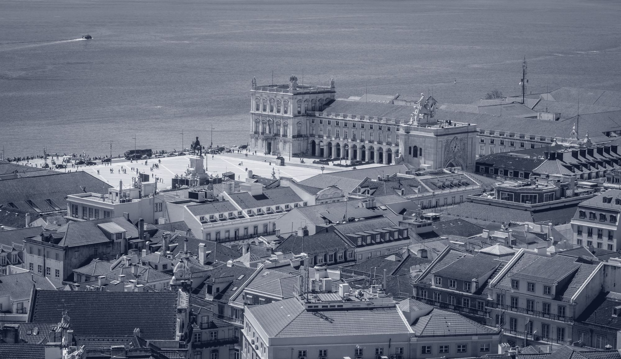 Lisbon rooftops and the Tagus